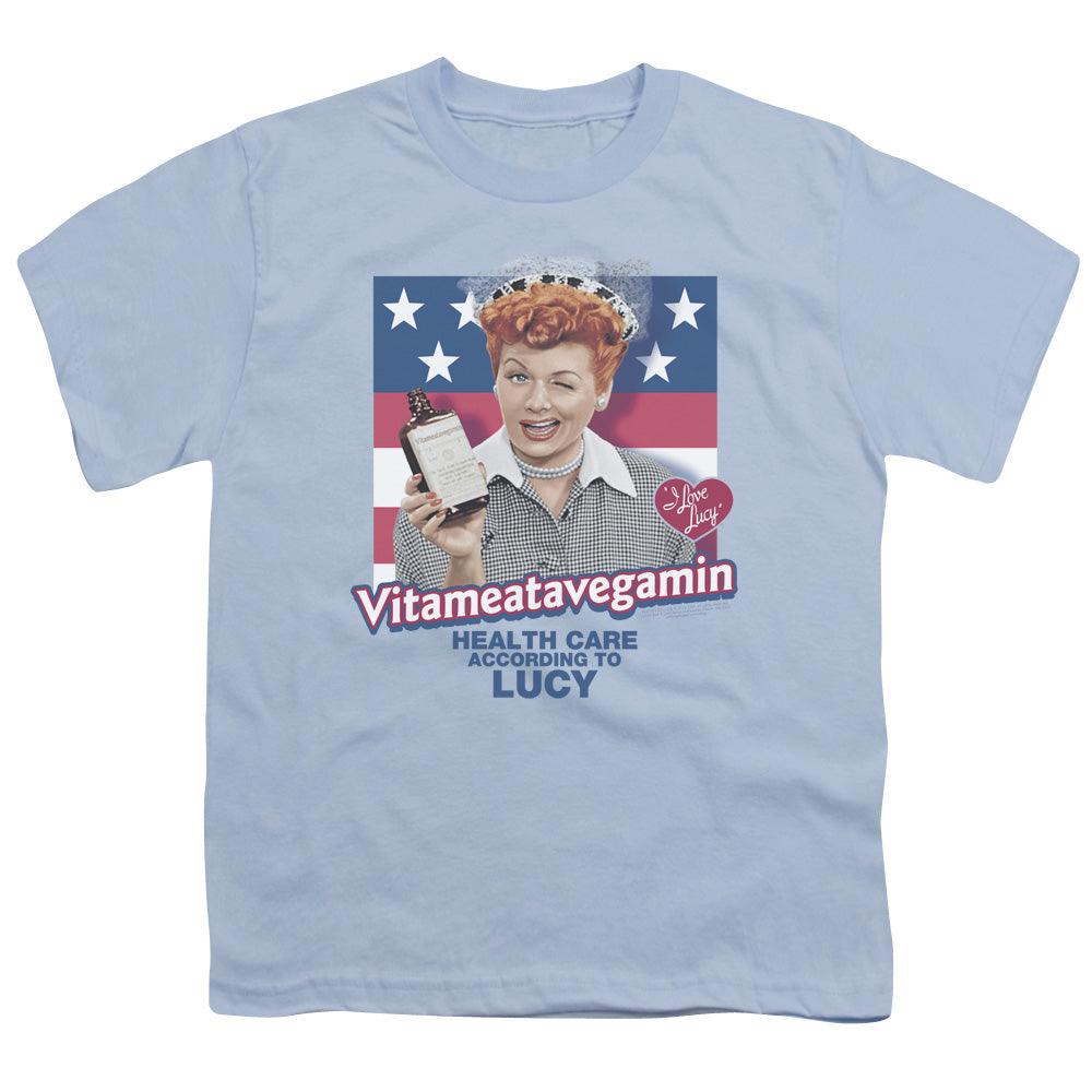 I Love Lucy Health Care Kids Youth T Shirt Light Blue