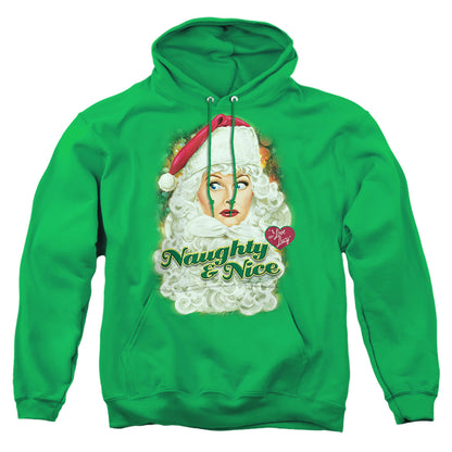 I Love Lucy Santa Mens Hoodie Kelly Green Officially Licensed