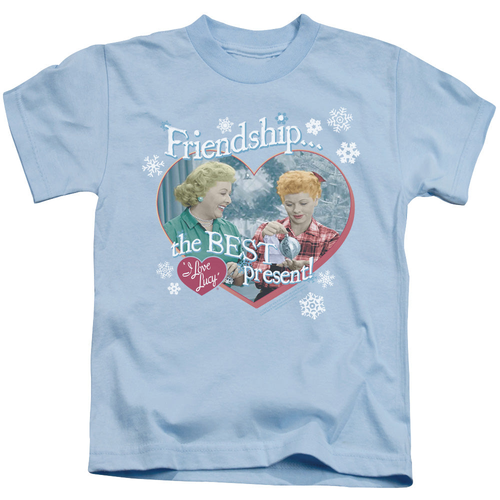 I Love Lucy the Best Present Juvenile Kids Youth T Shirt Light Blue