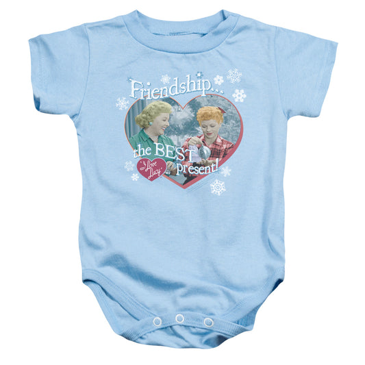 I Love Lucy the Best Present Infant Baby Snapsuit Light Blue 