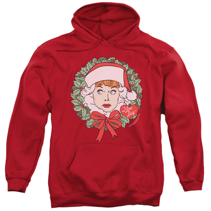 I Love Lucy Wreath Mens Hoodie Red