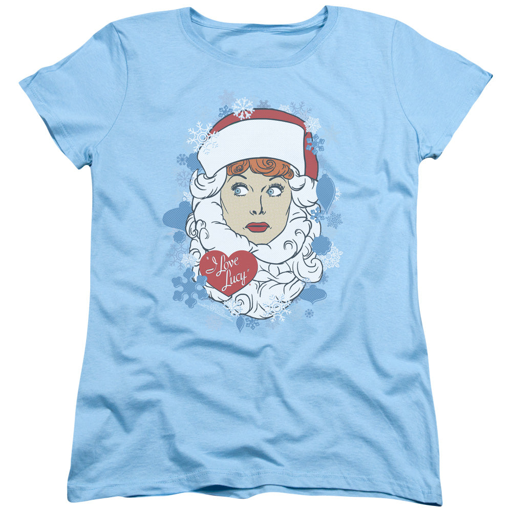 I Love Lucy Beard Flakes Womens T Shirt Light Blue