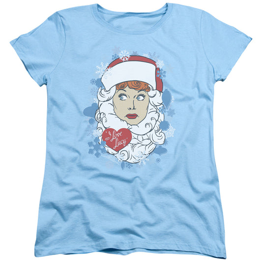 I Love Lucy Beard Flakes Womens T Shirt Light Blue