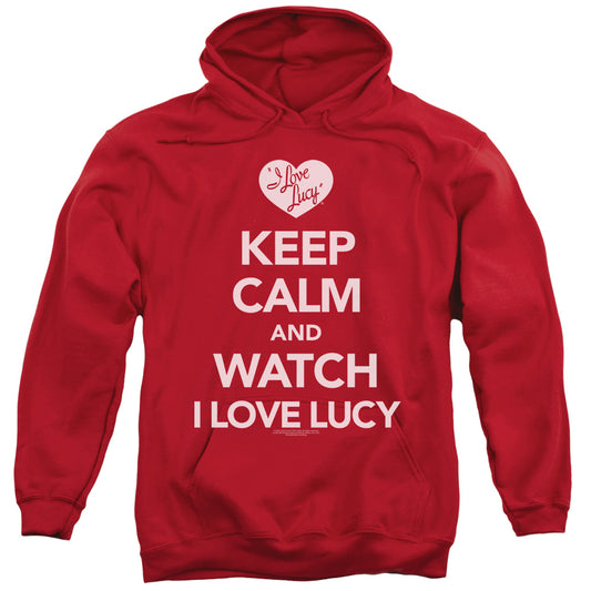 I Love Lucy Keep Calm and Watch Mens Hoodie Red