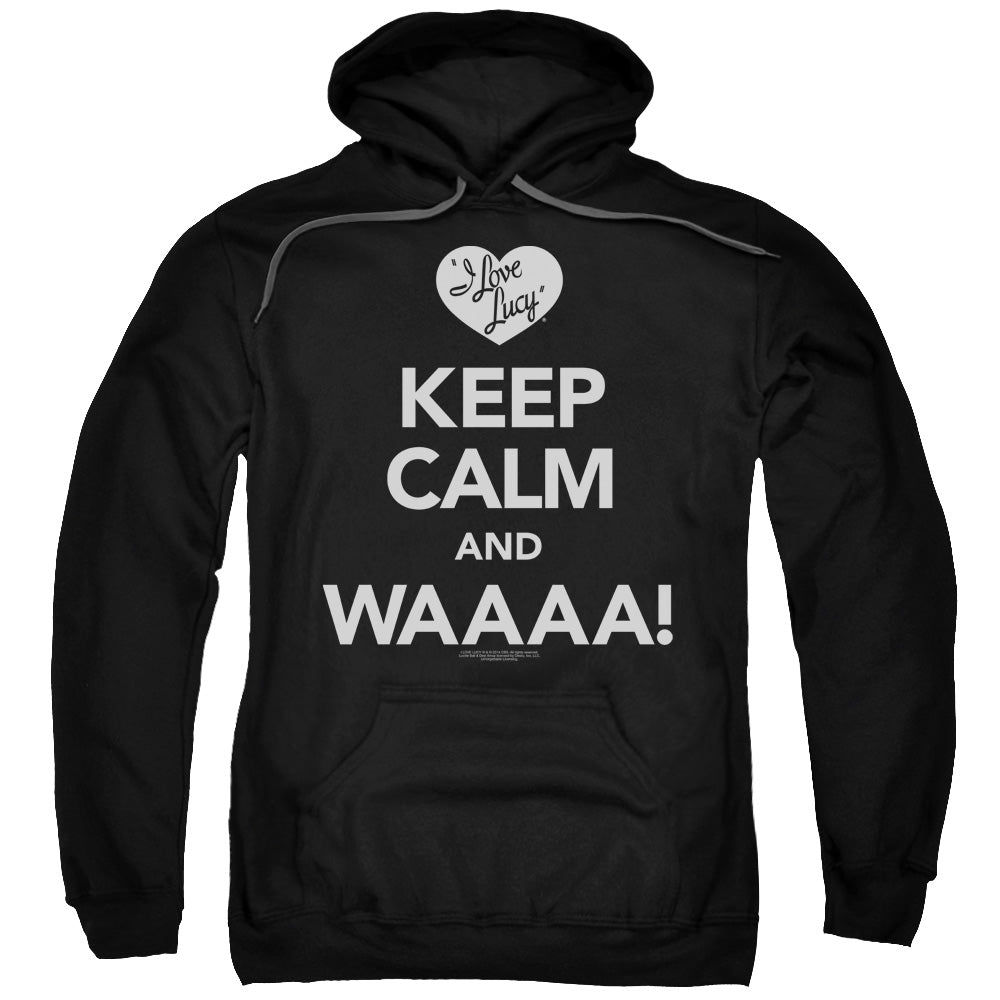 I Love Lucy Keep Calm Waaa Mens Hoodie Black
