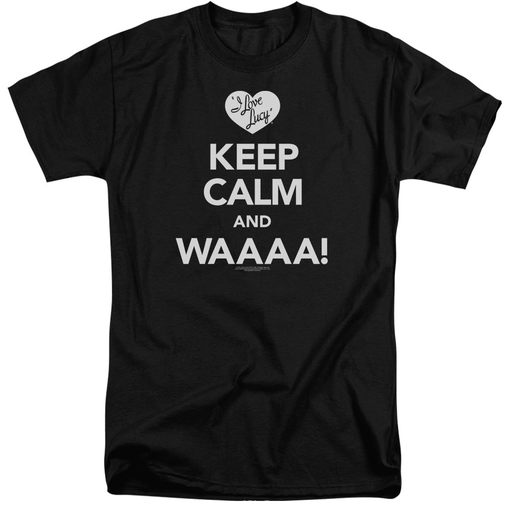 I Love Lucy Keep Calm Waaa Mens Tall T Shirt Black