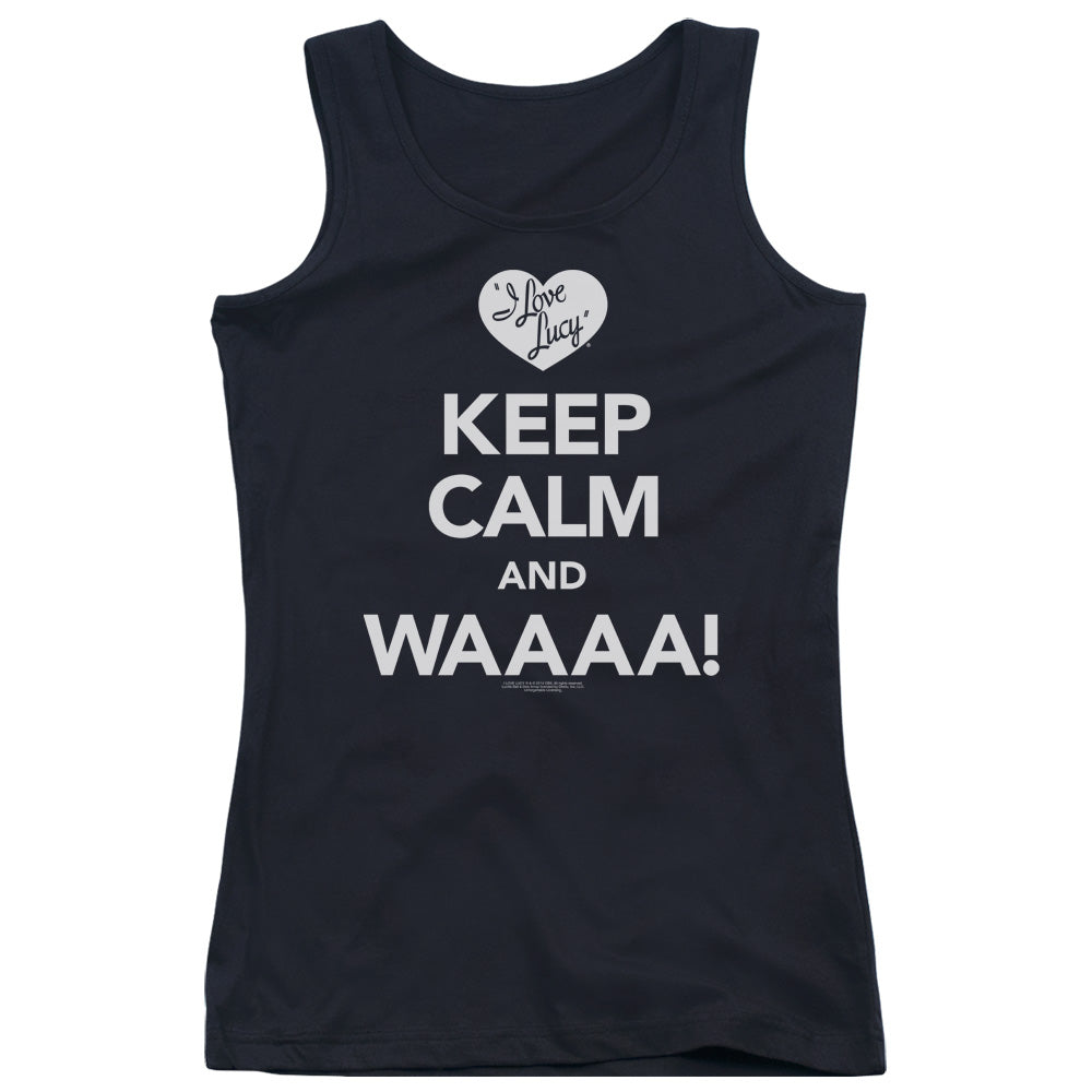 I Love Lucy Keep Calm Waaa Womens Tank Top Shirt Black