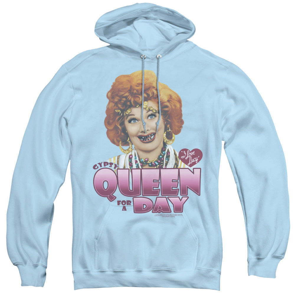 I Love Lucy Gypsy Queen Mens Hoodie Light Blue