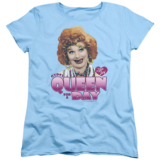 I Love Lucy Gypsy Queen Womens T Shirt Light Blue