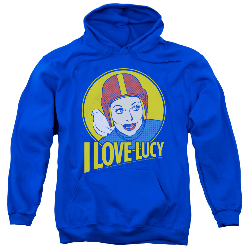 I Love Lucy Lb Super Comic Mens Hoodie Royal Blue