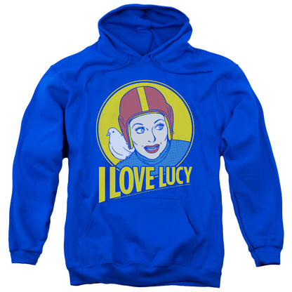 I Love Lucy Lb Super Comic Mens Hoodie Royal Blue