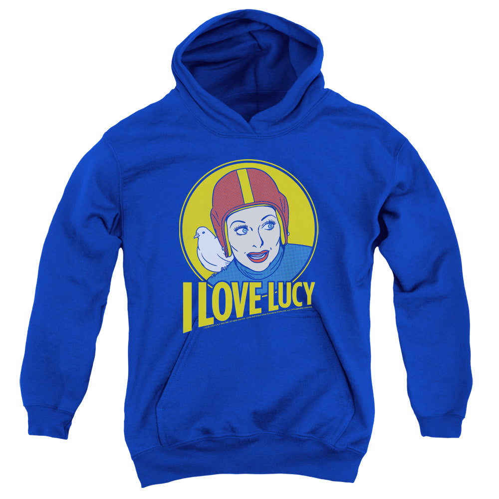 I Love Lucy Lb Super Comic Kids Youth Hoodie Royal Blue