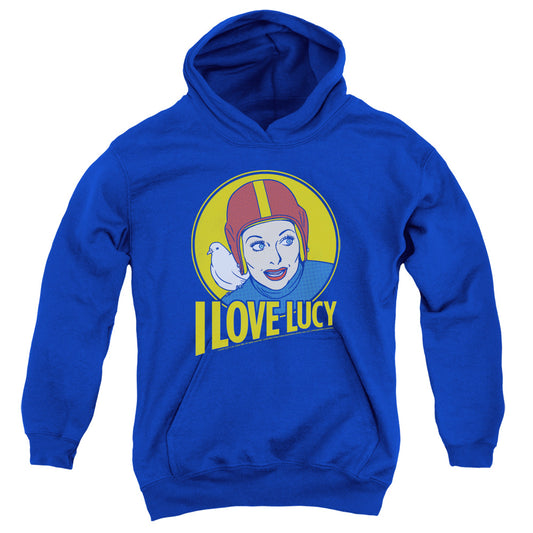 I Love Lucy Lb Super Comic Kids Youth Hoodie Royal Blue
