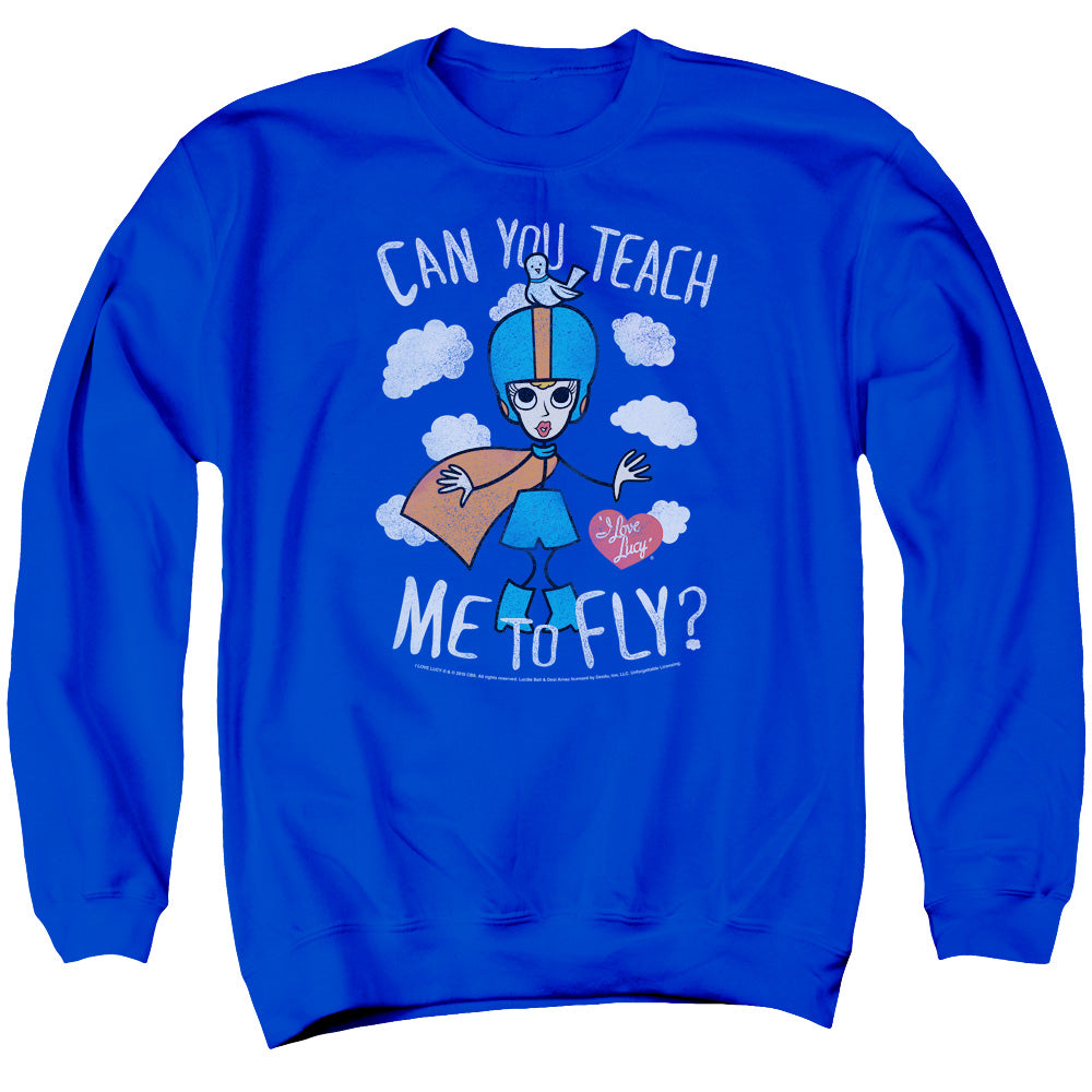 I Love Lucy Fly Mens Crewneck Sweatshirt Royal Blue