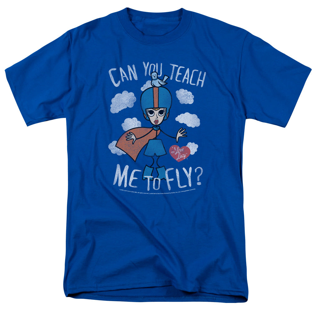 I Love Lucy Fly Mens T Shirt Royal Blue Officially Licensed