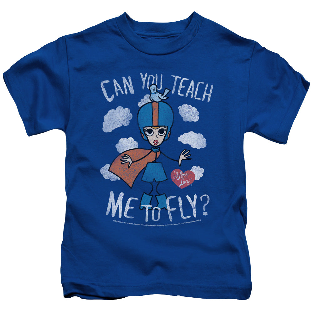 I Love Lucy Fly Juvenile Kids Youth T Shirt Royal Blue