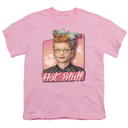 I Love Lucy Hot Stuff Kids Youth T Shirt Pink