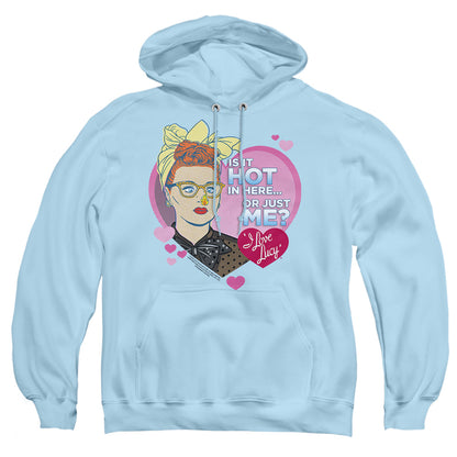 I Love Lucy Hot Mens Hoodie Light Blue Officially Licensed