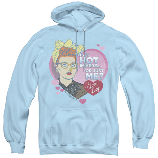 I Love Lucy Hot Mens Hoodie Light Blue