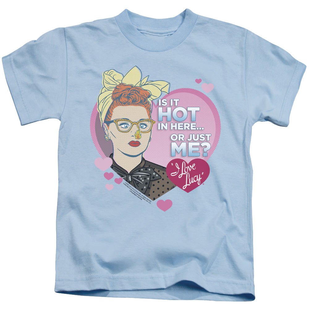 I Love Lucy Hot Juvenile Kids Youth T Shirt Light Blue