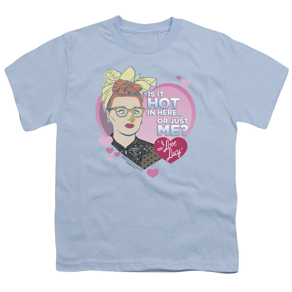 I Love Lucy Hot Kids Youth T Shirt Light Blue