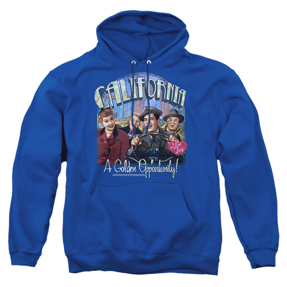 I Love Lucy Golden Opportunity Mens Hoodie Royal Blue Officially Licensed