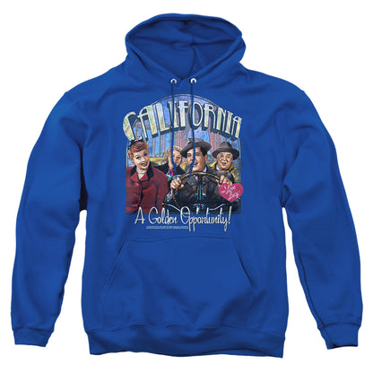 I Love Lucy Golden Opportunity Mens Hoodie Royal Blue Officially Licensed