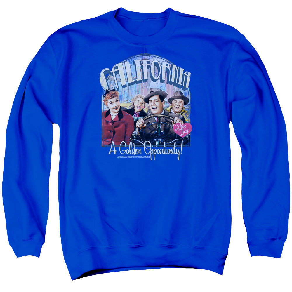 I Love Lucy Golden Opportunity Mens Crewneck Sweatshirt Royal Blue
