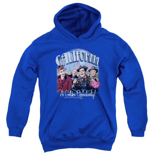 I Love Lucy Golden Opportunity Kids Youth Hoodie Royal Blue