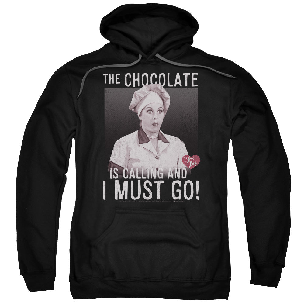 I Love Lucy Chocolate Calling Mens Hoodie Black