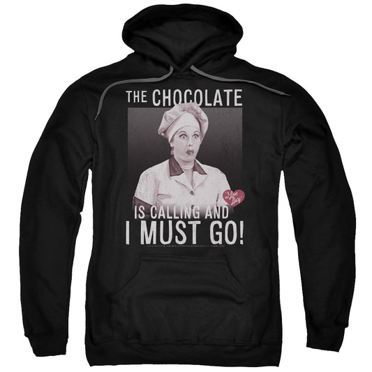 I Love Lucy Chocolate Calling Mens Hoodie Black