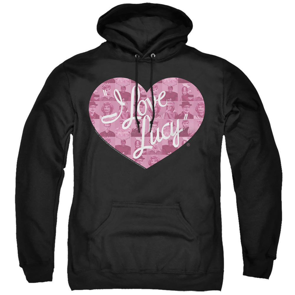 I Love Lucy Many Moods Logo Mens Hoodie Black