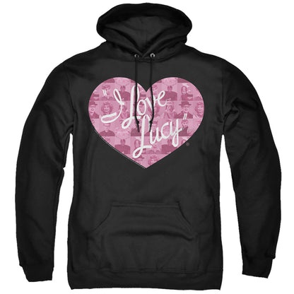 I Love Lucy Many Moods Logo Mens Hoodie Black