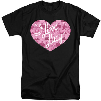 I Love Lucy Many Moods Logo Mens Tall T Shirt Black