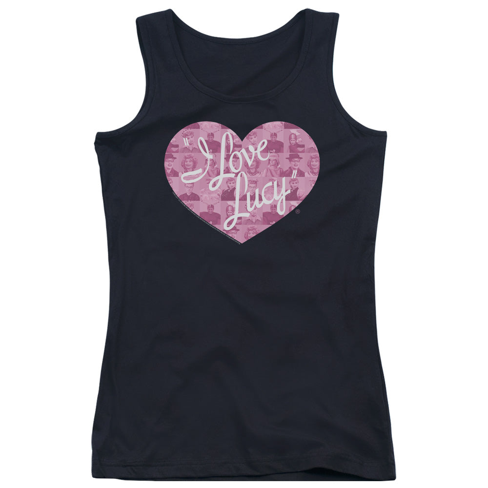 I Love Lucy Many Moods Logo Womens Tank Top Shirt Black