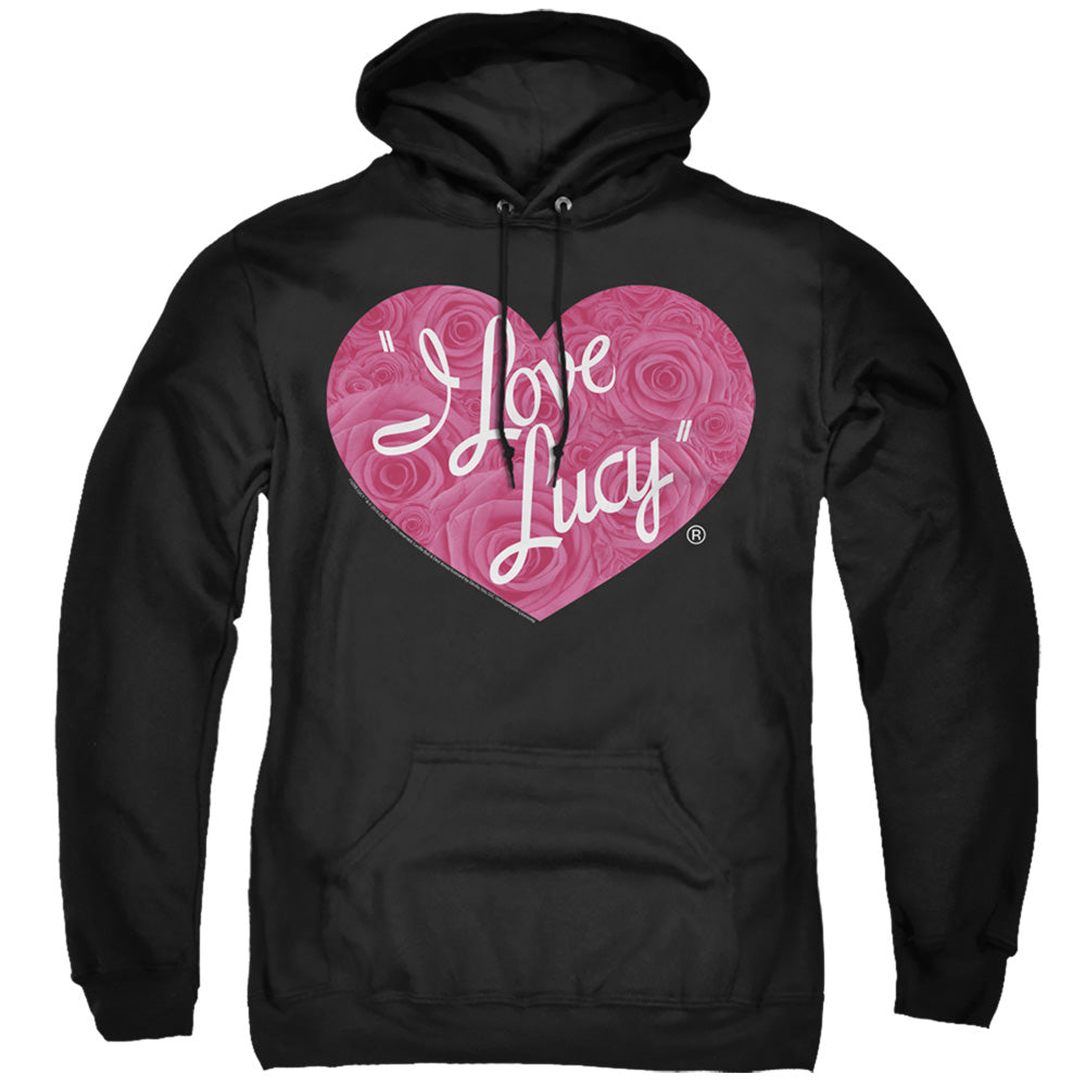 I Love Lucy Floral Logo Mens Hoodie Black