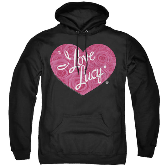 I Love Lucy Floral Logo Mens Hoodie Black