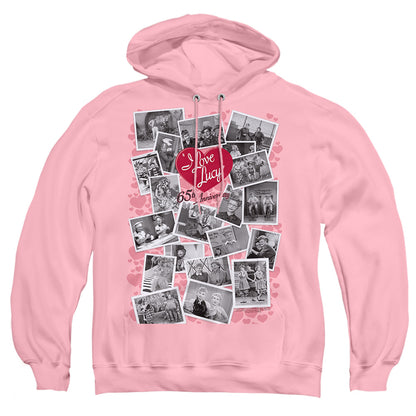 I Love Lucy 65Th Anniversary Mens Hoodie Pink Officially Licensed
