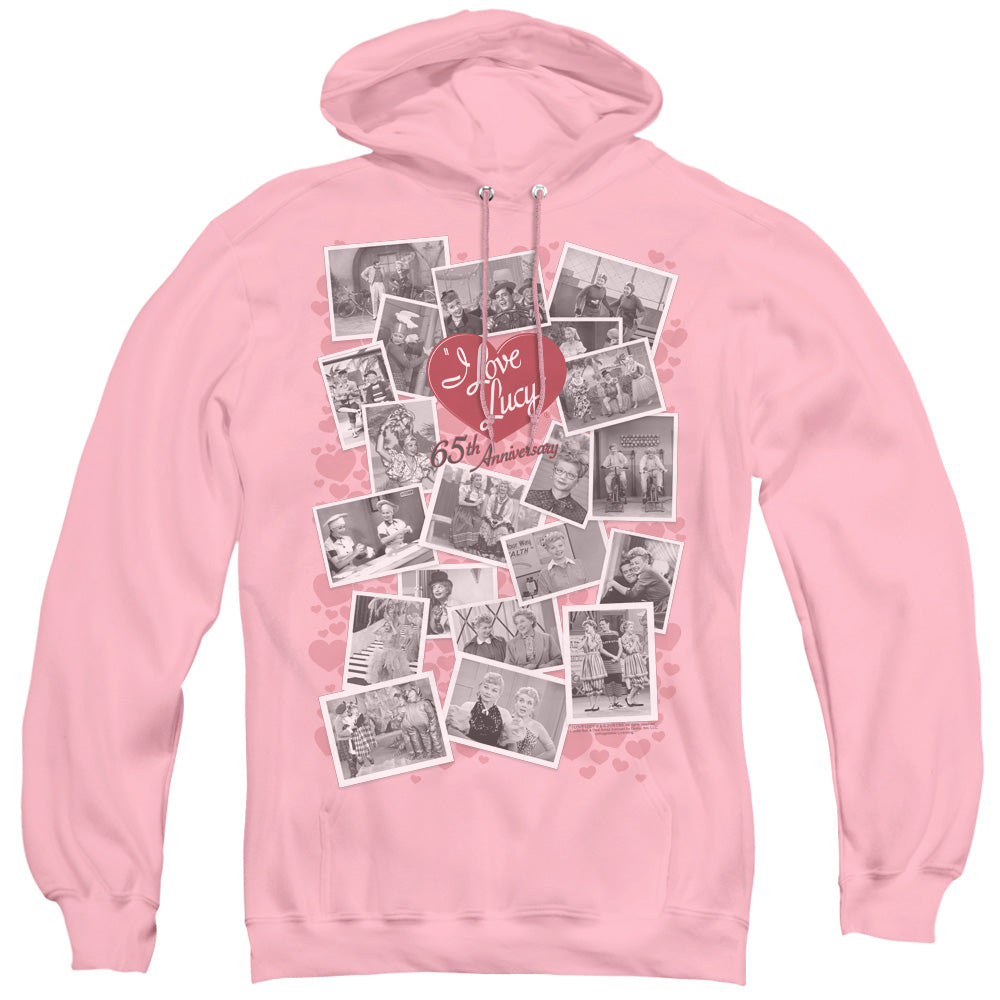 I Love Lucy 65th Anniversary Mens Hoodie Pink