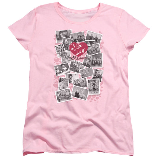 I Love Lucy 65th Anniversary Womens T Shirt Pink