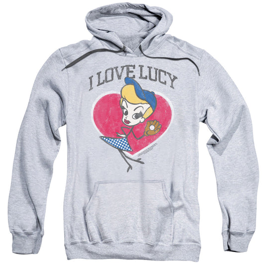 I Love Lucy Baseball Diva Mens Hoodie Athletic Heather