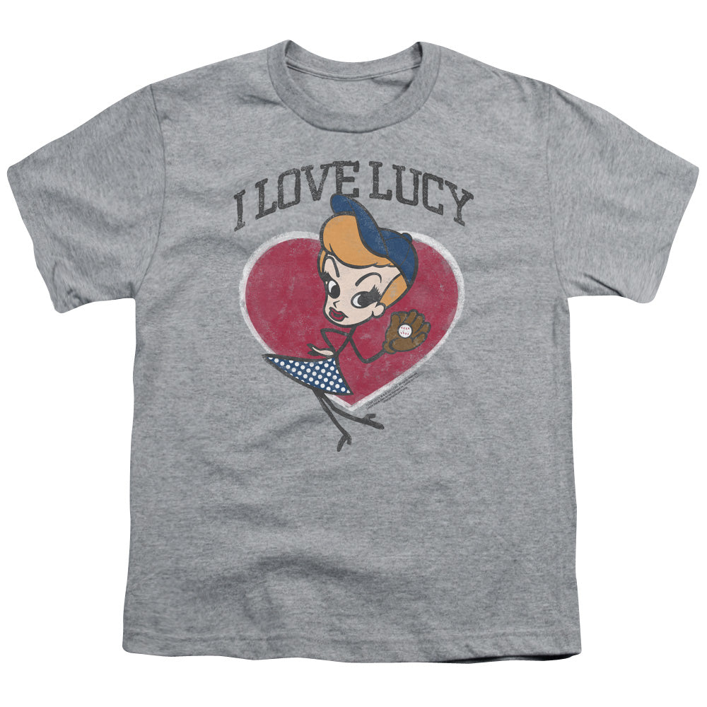 I Love Lucy Baseball Diva Kids Youth T Shirt Athletic Heather