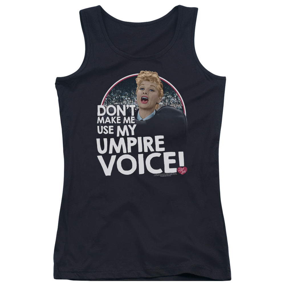 I Love Lucy Umpire Womens Tank Top Shirt Black