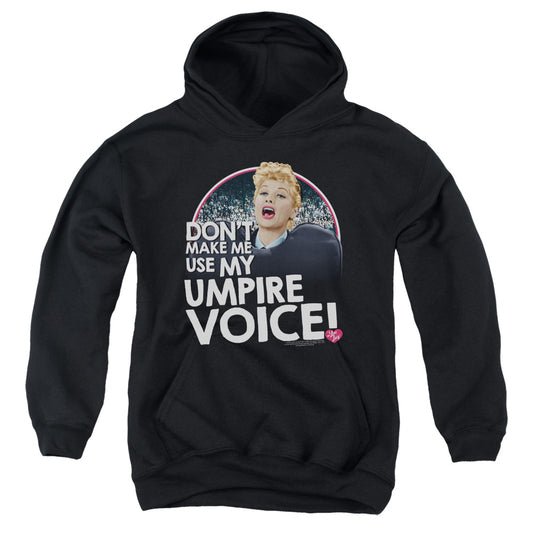 I Love Lucy Umpire Kids Youth Hoodie Black