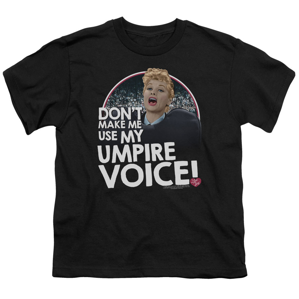 I Love Lucy Umpire Kids Youth T Shirt Black