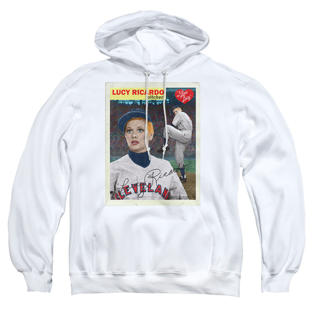 I Love Lucy Trading Card Mens Hoodie White Officially Licensed