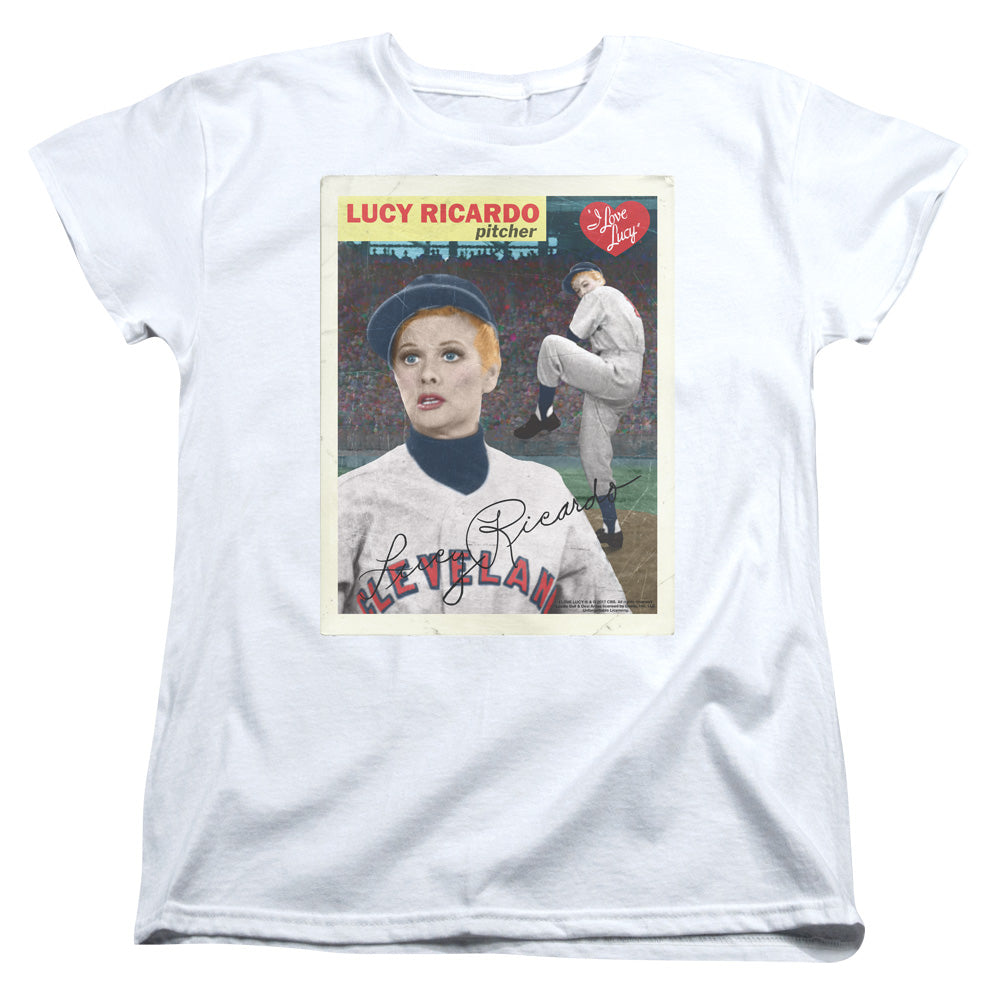 I Love Lucy Trading Card Womens T Shirt White
