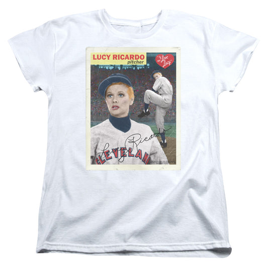 I Love Lucy Trading Card Womens T Shirt White
