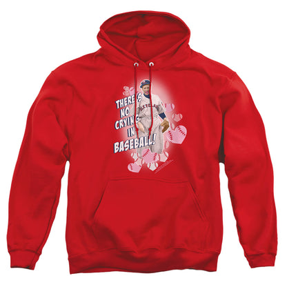 I Love Lucy No Crying In Baseball Mens Hoodie Red Officially Licensed