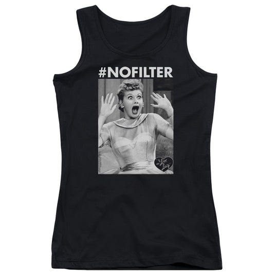 I Love Lucy No Filter Womens Tank Top Shirt Black